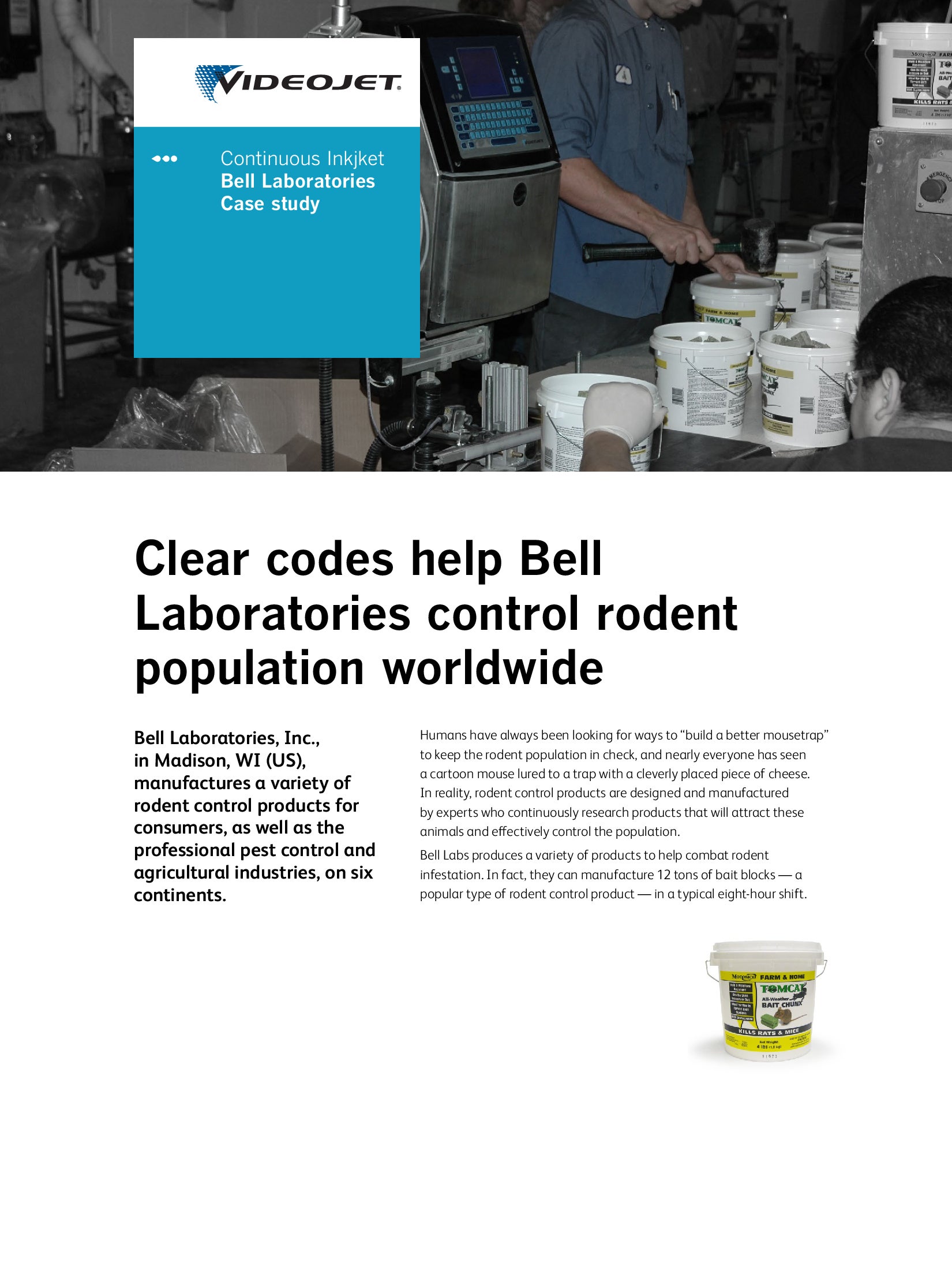 Clear codes help Bell Laboratories control rodent population worldwide