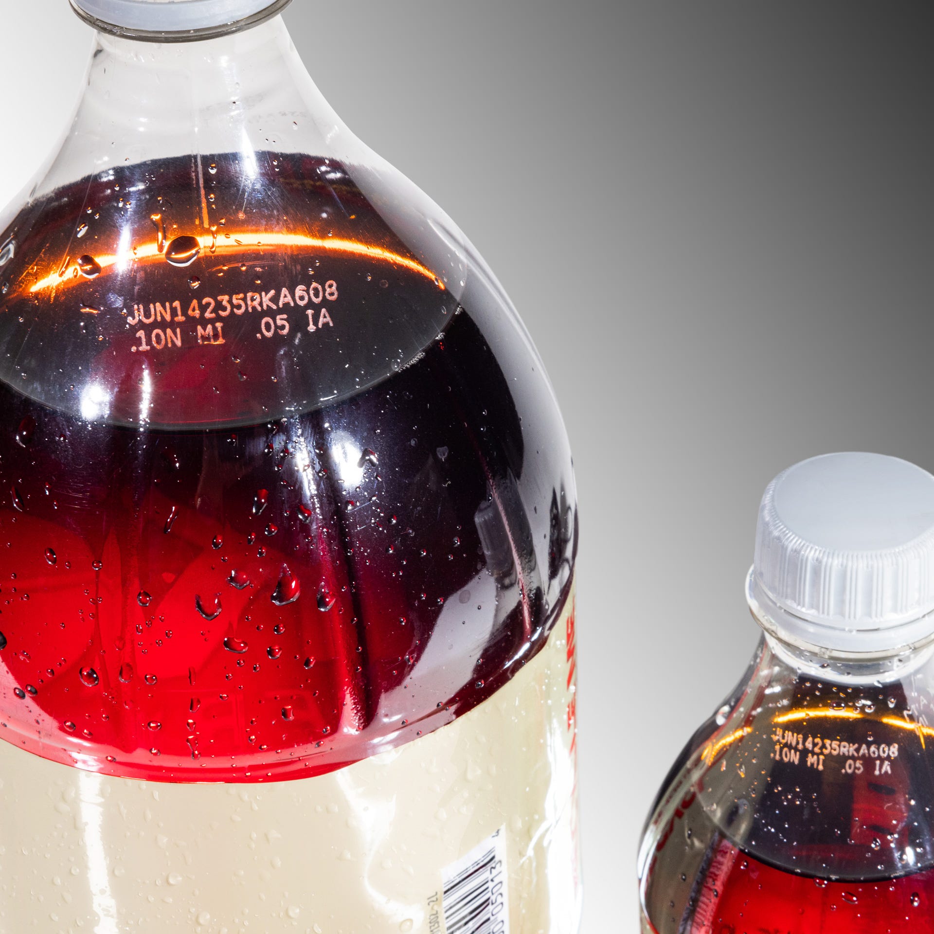 Laser on soda PET bottles