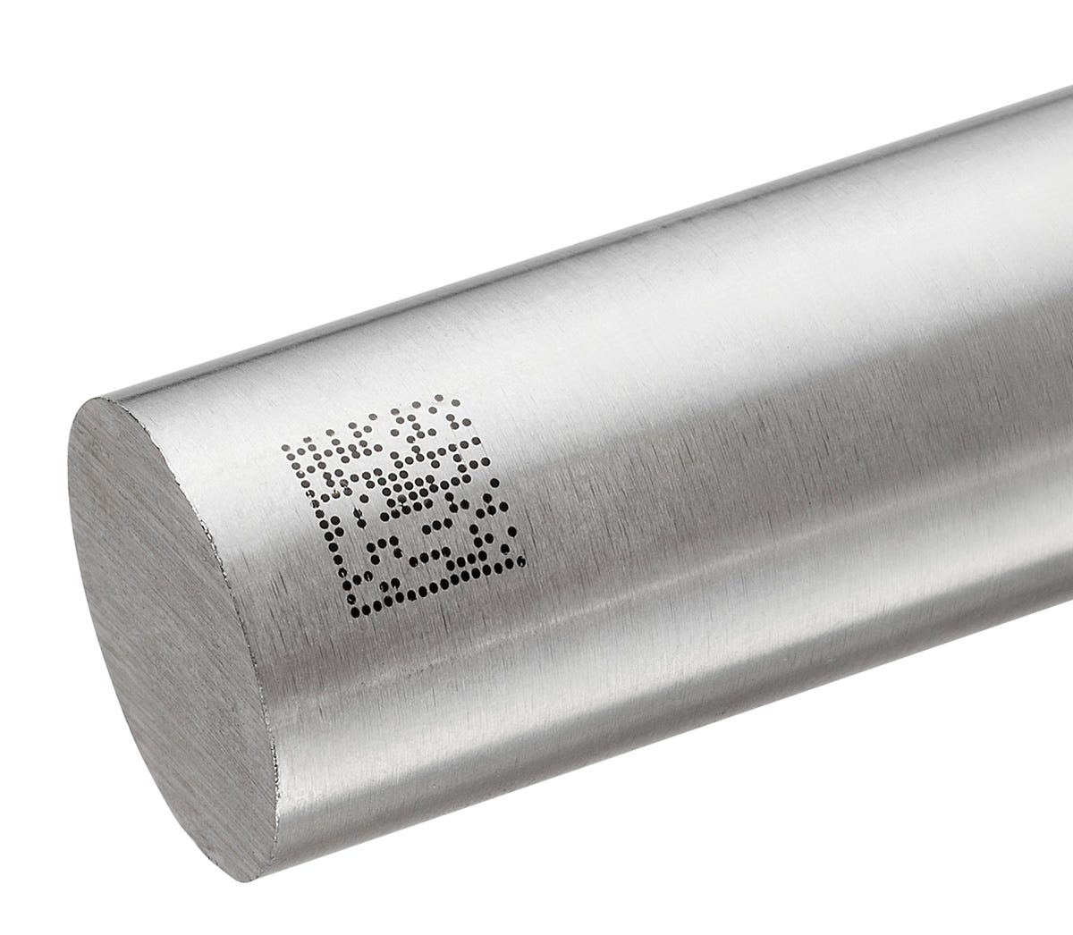 Metal part marked with a 2D code
