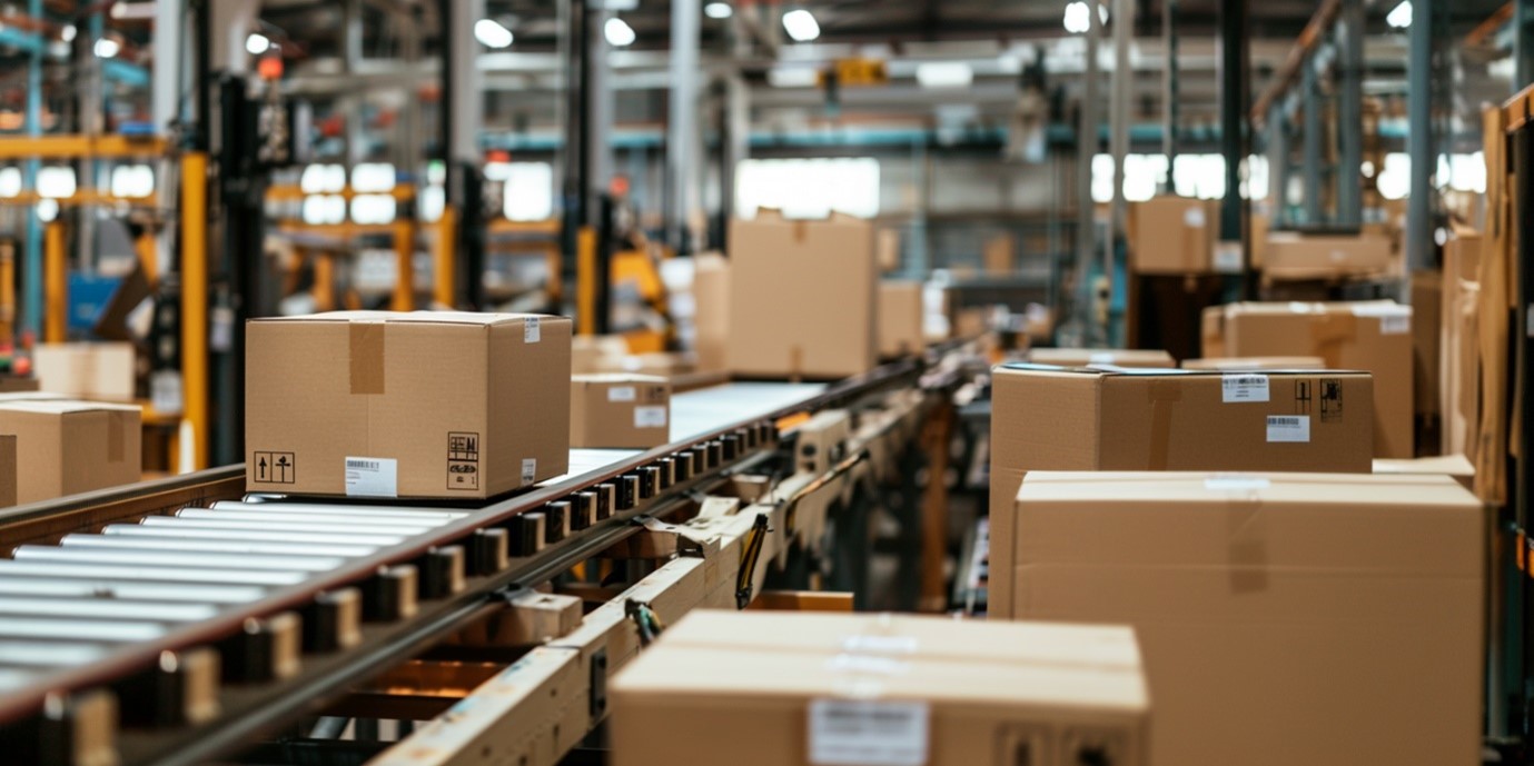 Production line for secondary packaging