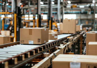 Production line for secondary packaging