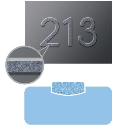 9.3µm wavelength achieves a ‘foaming’ effect of the PET material