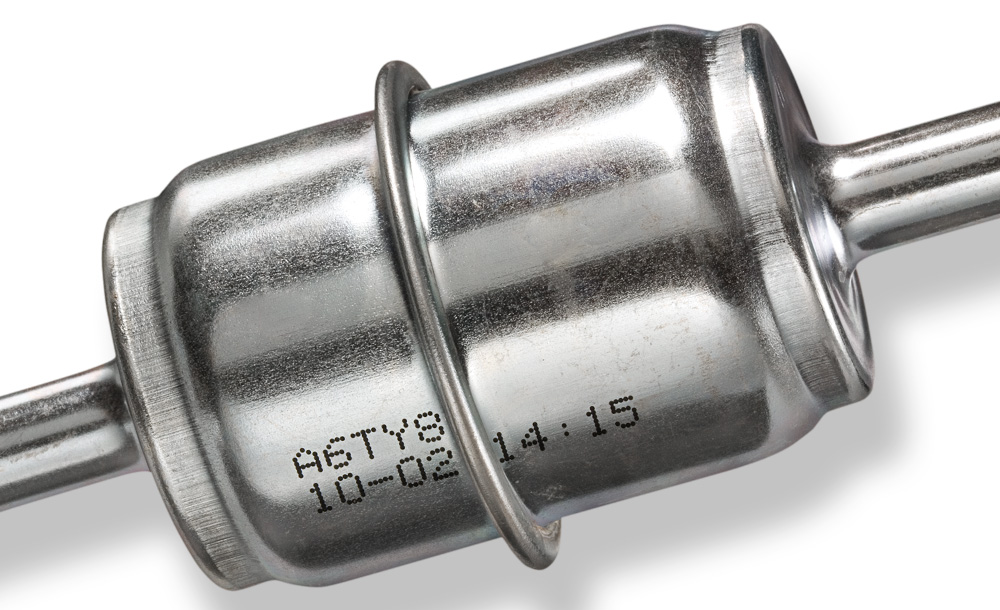 Automotive part with a CIJ code