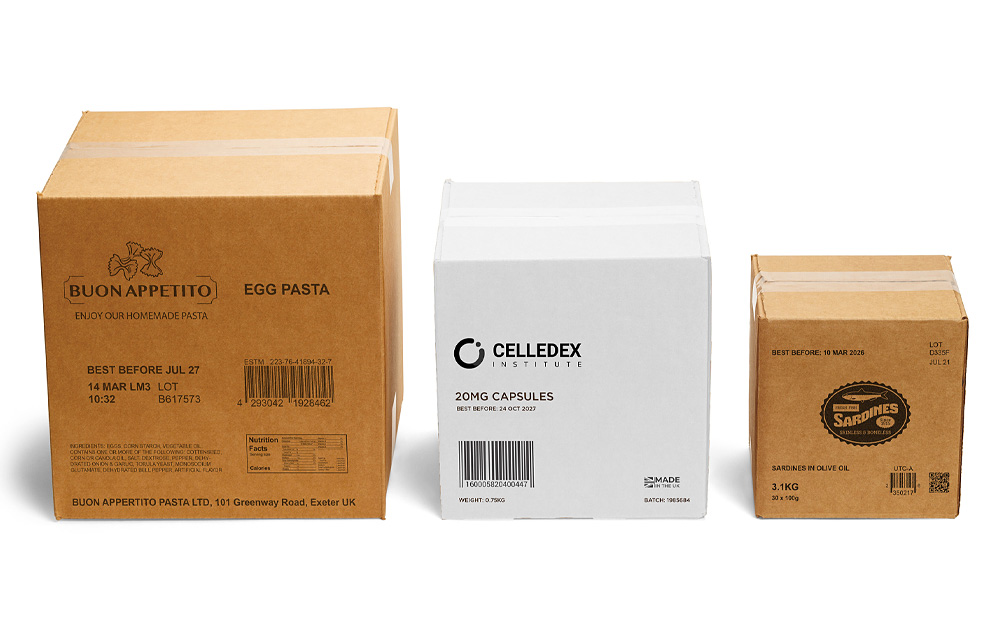 LCM on corrugated boxes