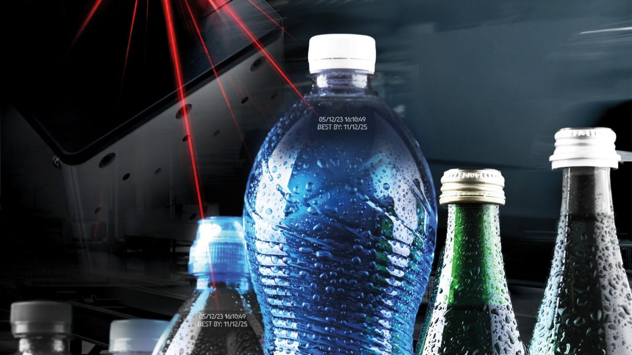 Videojet SmartFocus™ on PET bottle