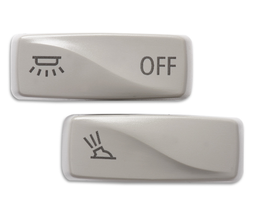 Switch laser marked with graphics and text