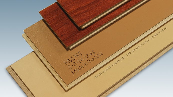 Printed codes on wood panels using a print on wood machine